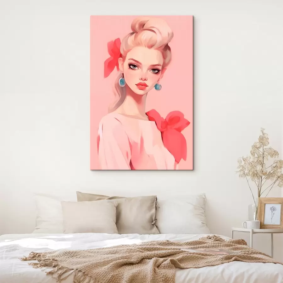 wall murals Girl in Pink s46804