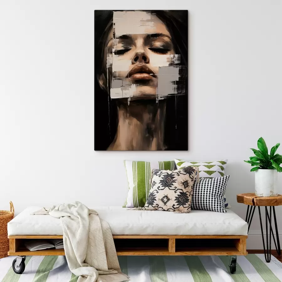 murales Retrato abstracto con efecto difuminado s46811