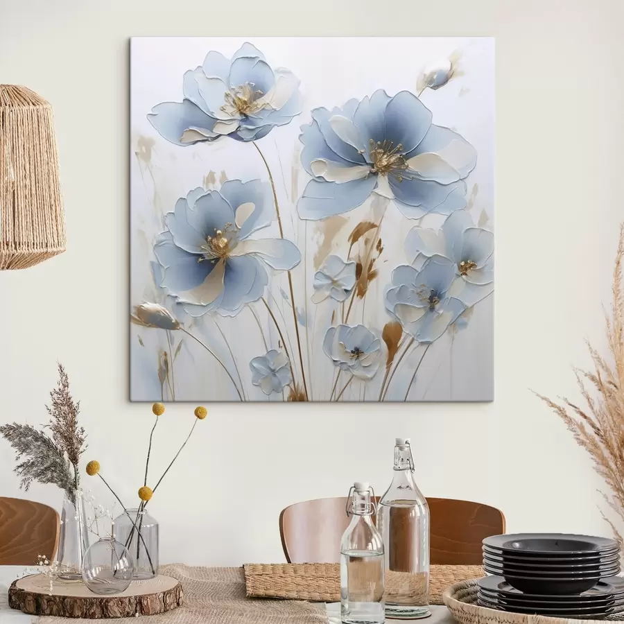 wall murals Delicate flowers imitation of painting s46824
