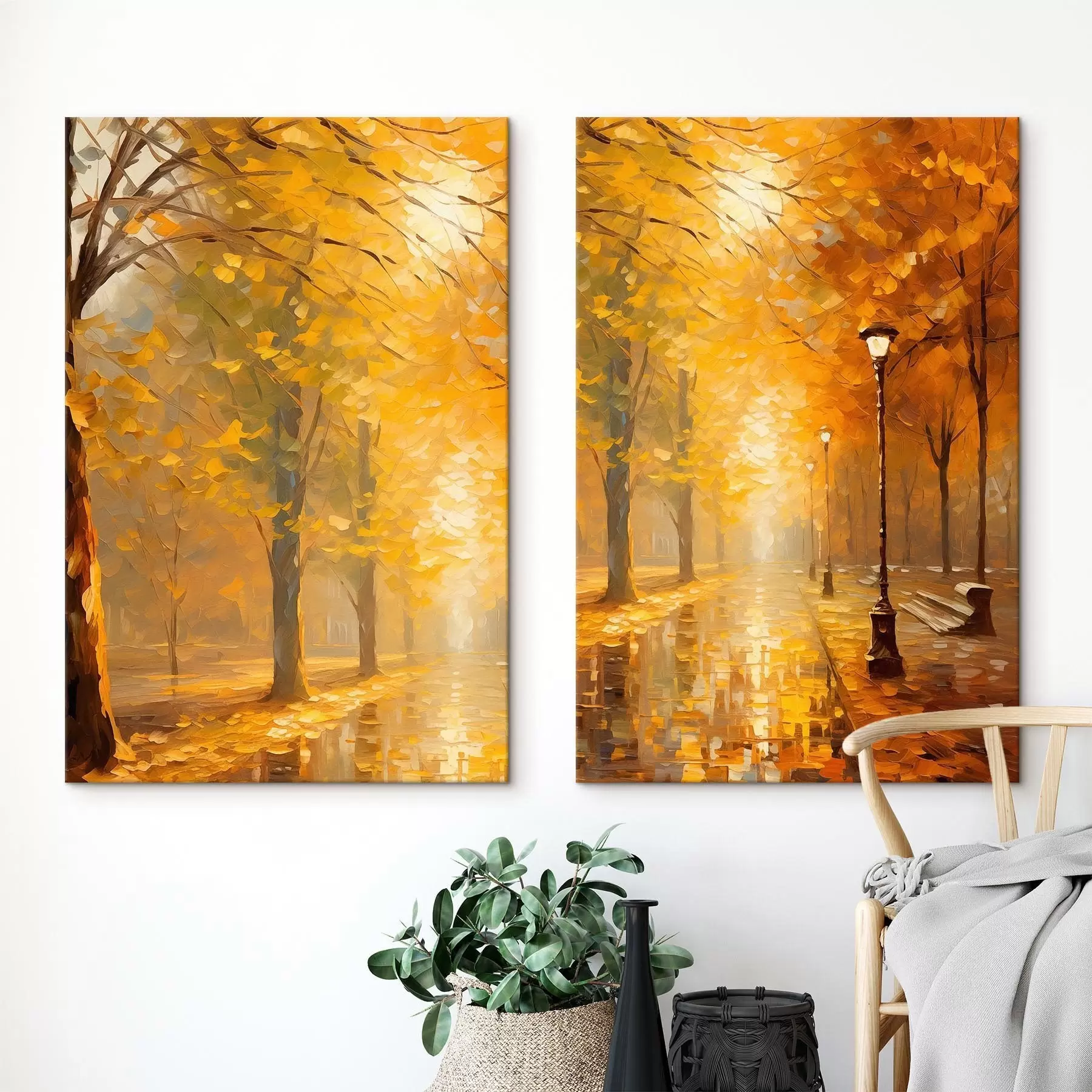 wall murals Autumn in the park m01052