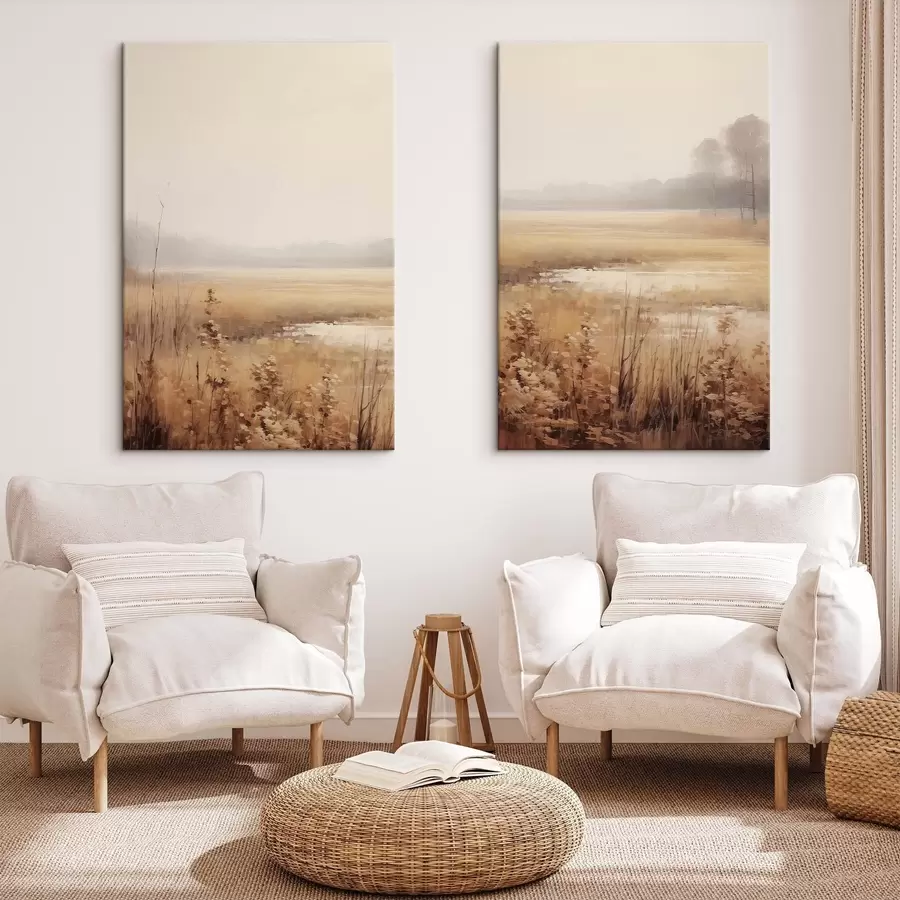 murales Flores secas en un campo m01053