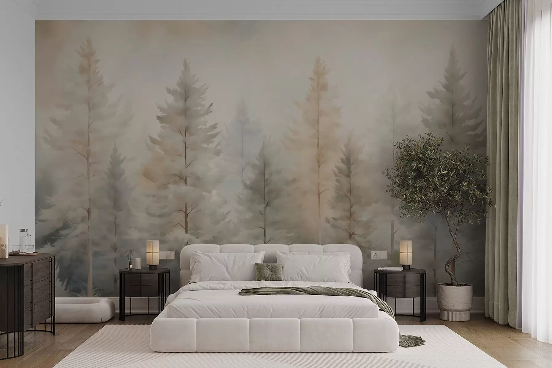 Wall Mural Photo Wallpaper Coniferous forest w04975