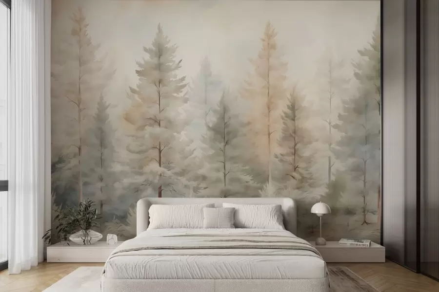 Wall Mural Photo Wallpaper Coniferous forest w04975