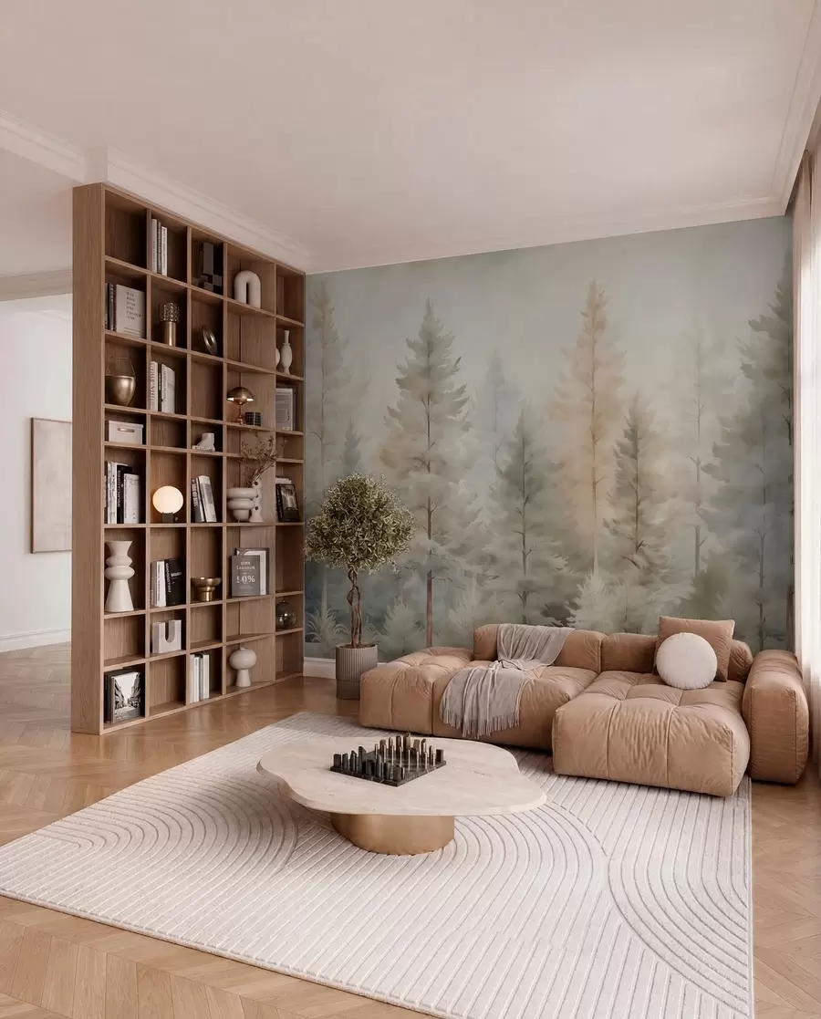 Wall Mural Photo Wallpaper Coniferous forest w04975