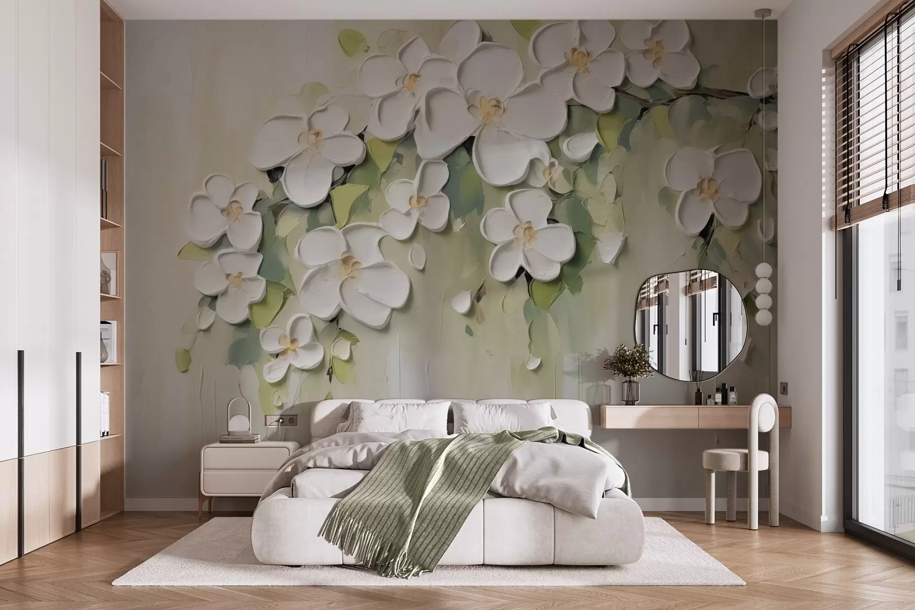 murales Una rama con flores w04978
