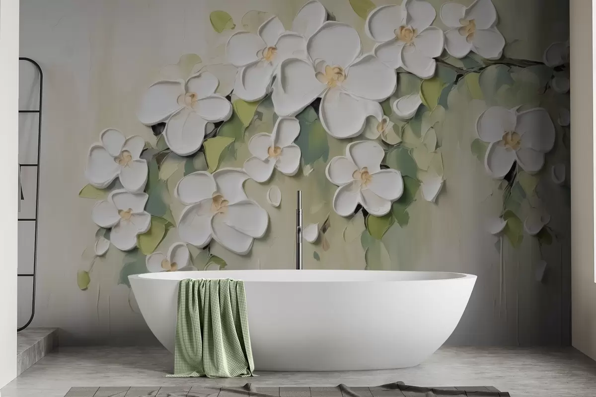 murales Una rama con flores w04978