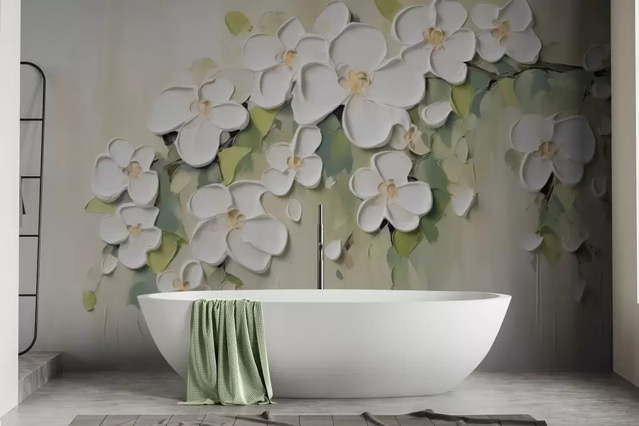 wall murals A branch with flowers w04978