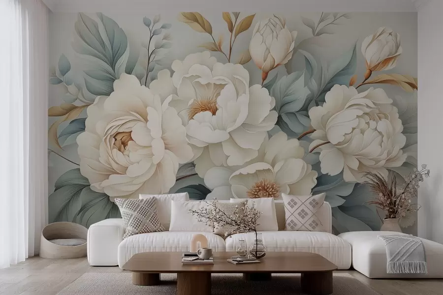 Wall Mural Photo Wallpaper A bouquet of peonies w04979