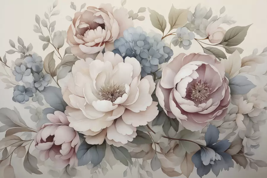 peintures murales Fleurs délicates w04982