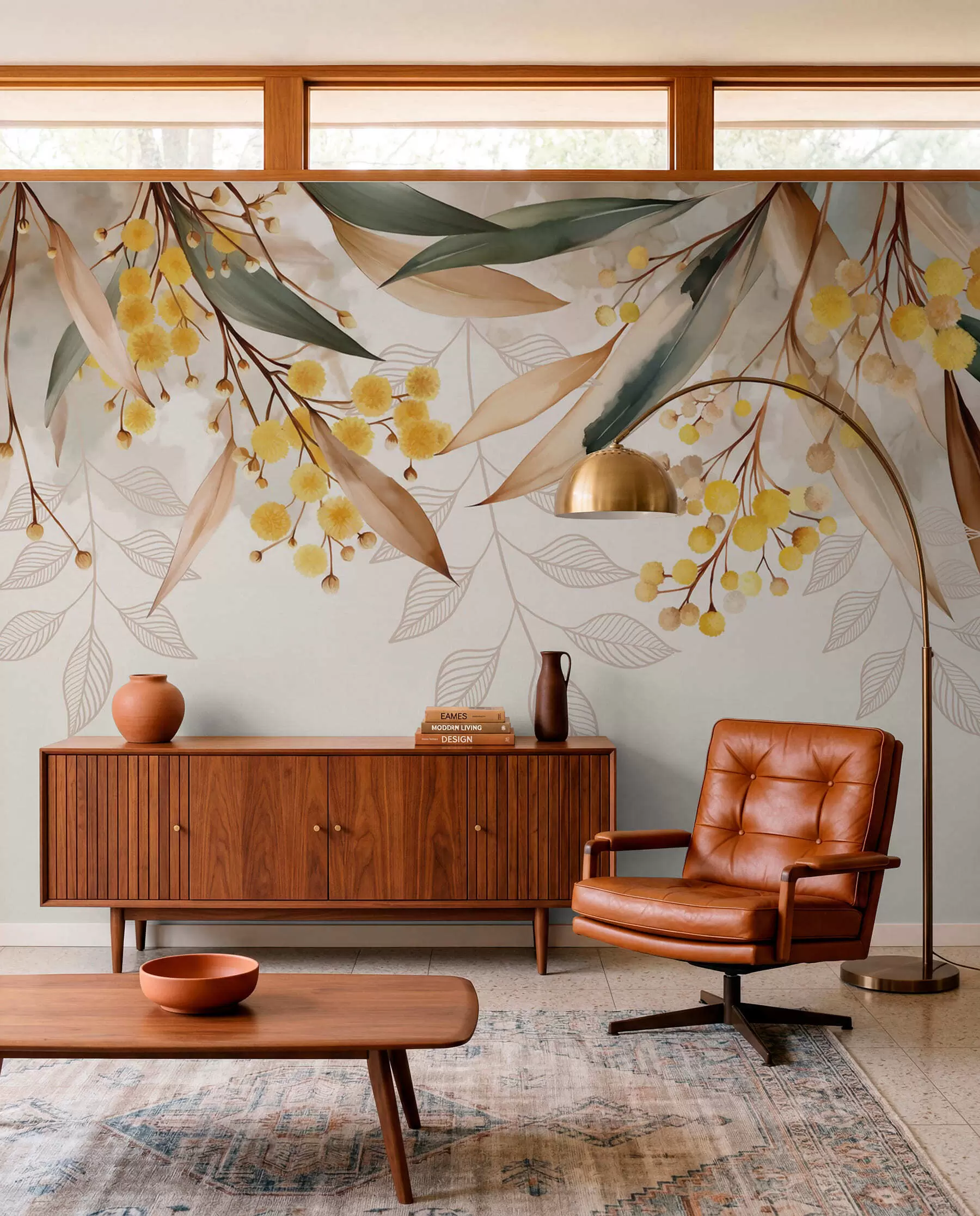 Wall Mural Photo Wallpaper Mimosa Falling from Above w04880