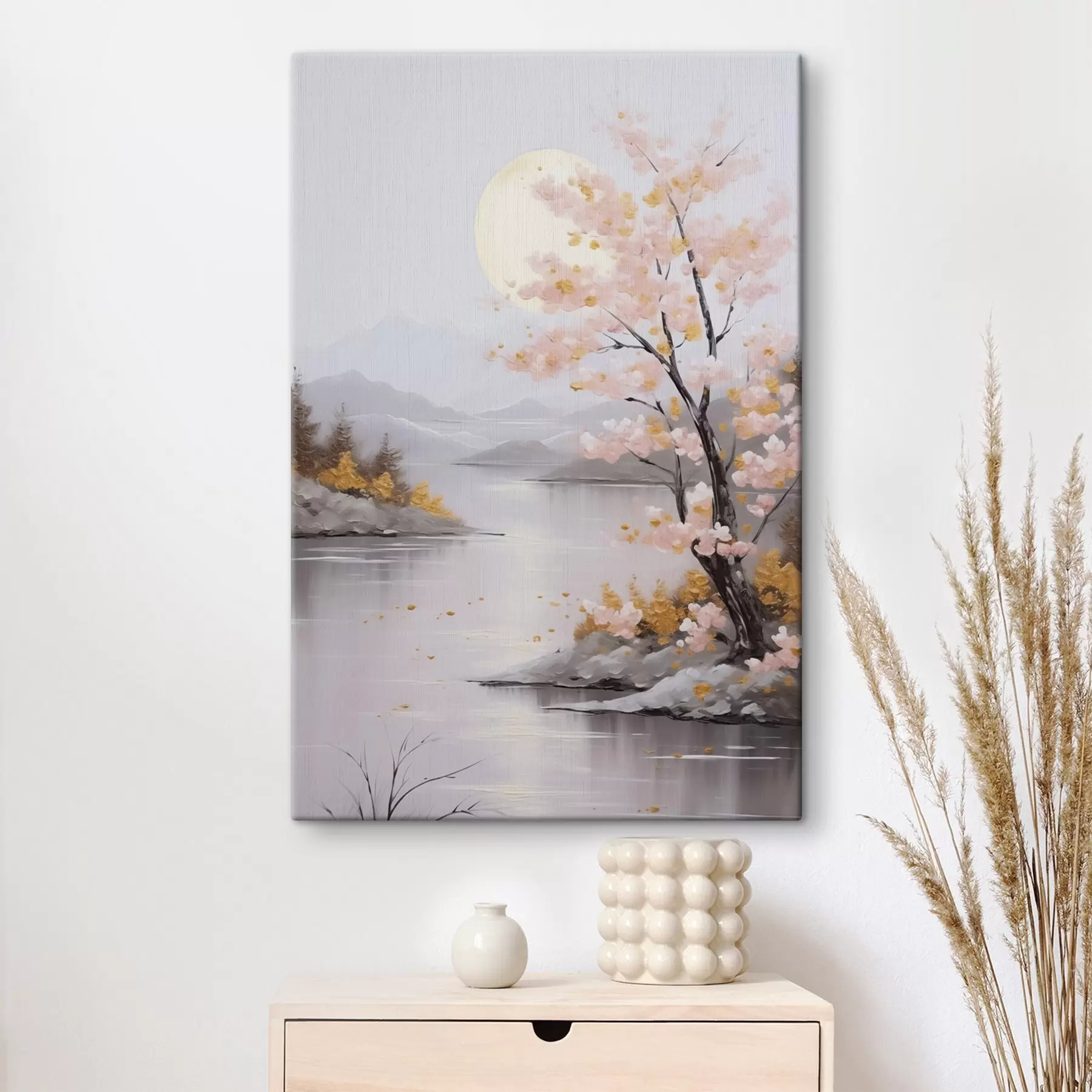 wall murals Abstract landscape imitation of painting s46840