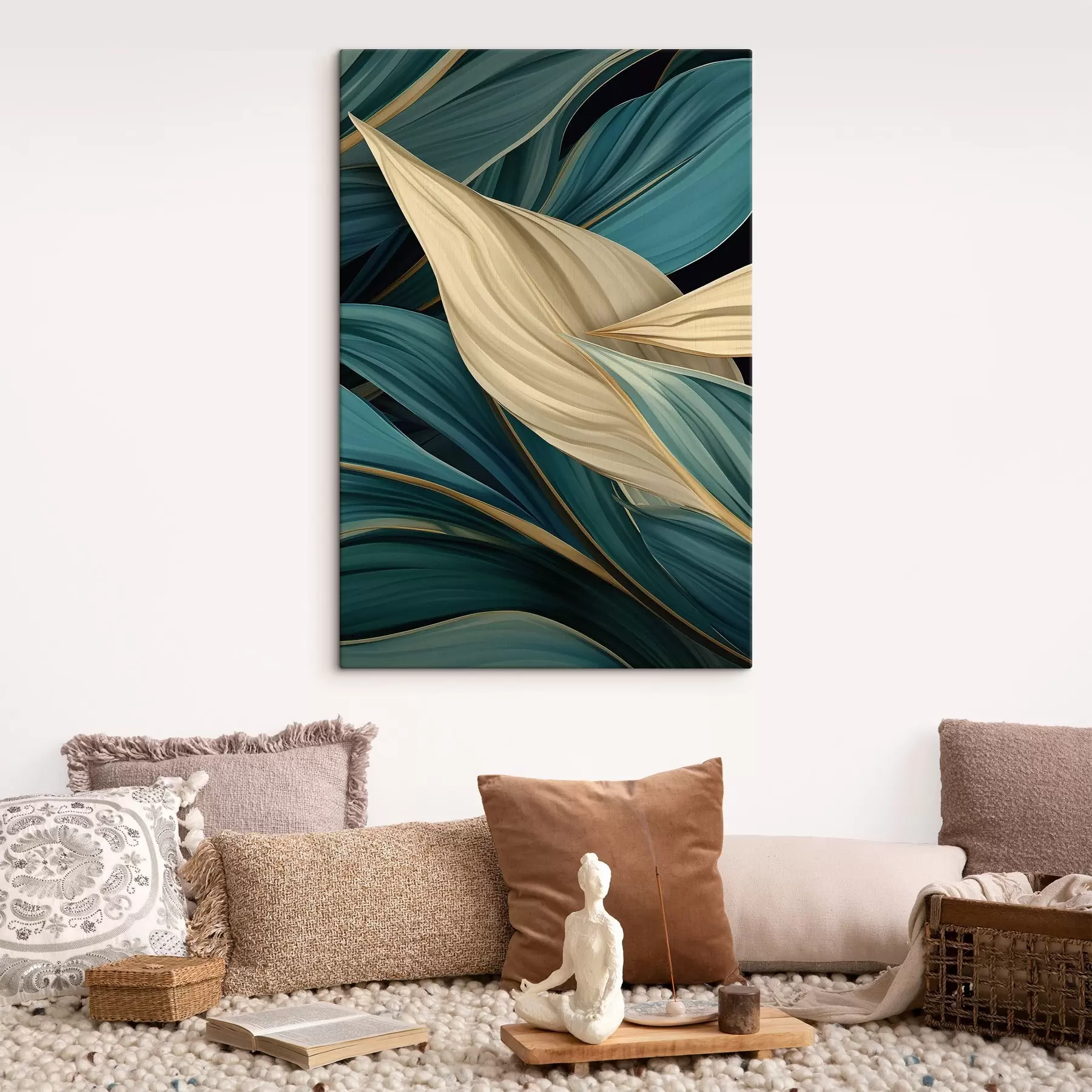 wall murals Large Abstract Leaves s46880