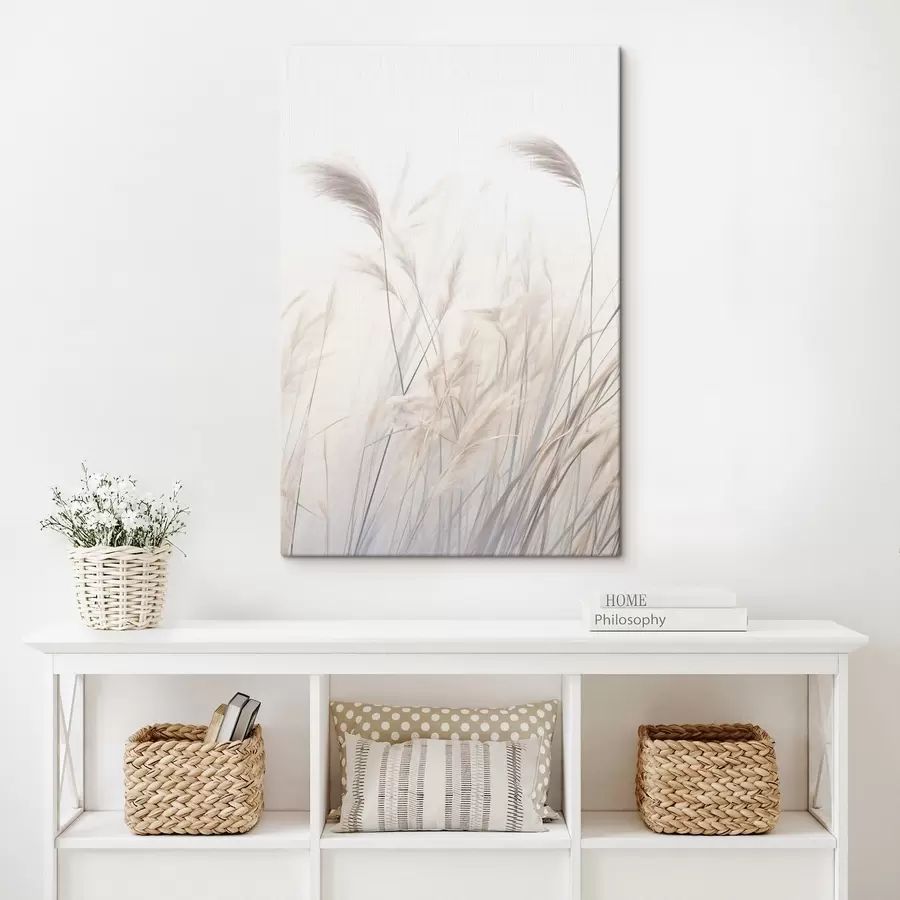 wall murals Delicate Plants on a Light Background s46884