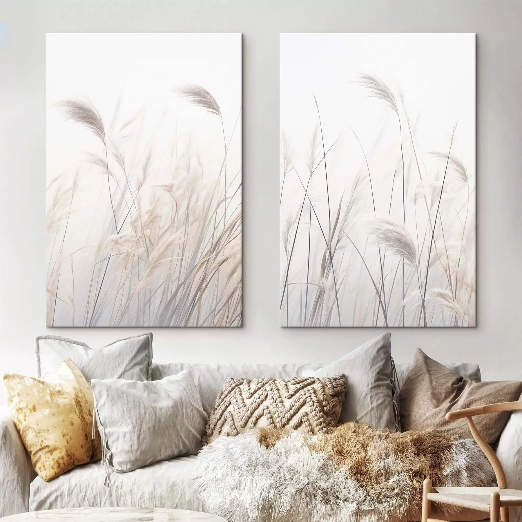 wall murals Delicate Plants on a Light Background m01065