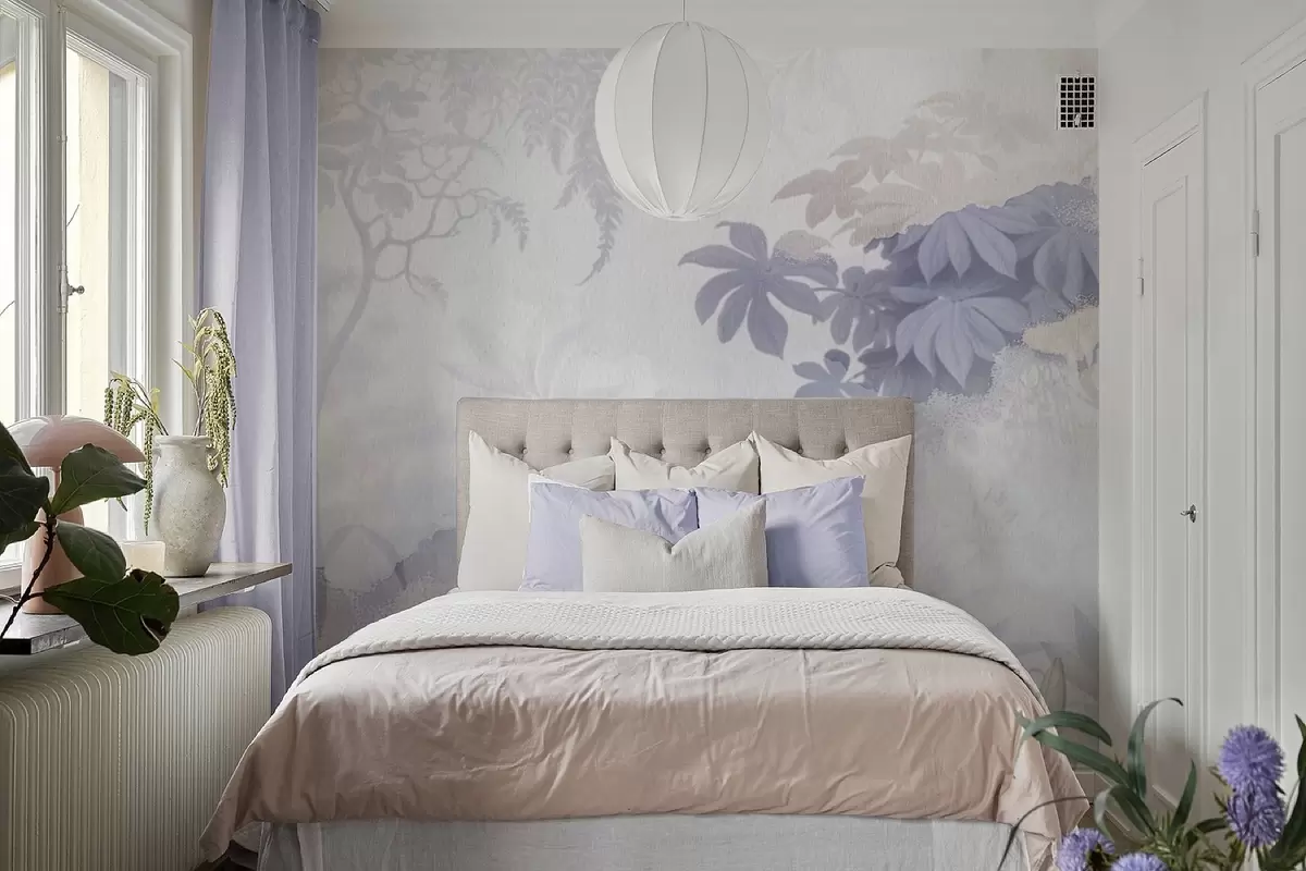 Wall Mural Photo Wallpaper Gentle watercolor garden at misty dawn w04934