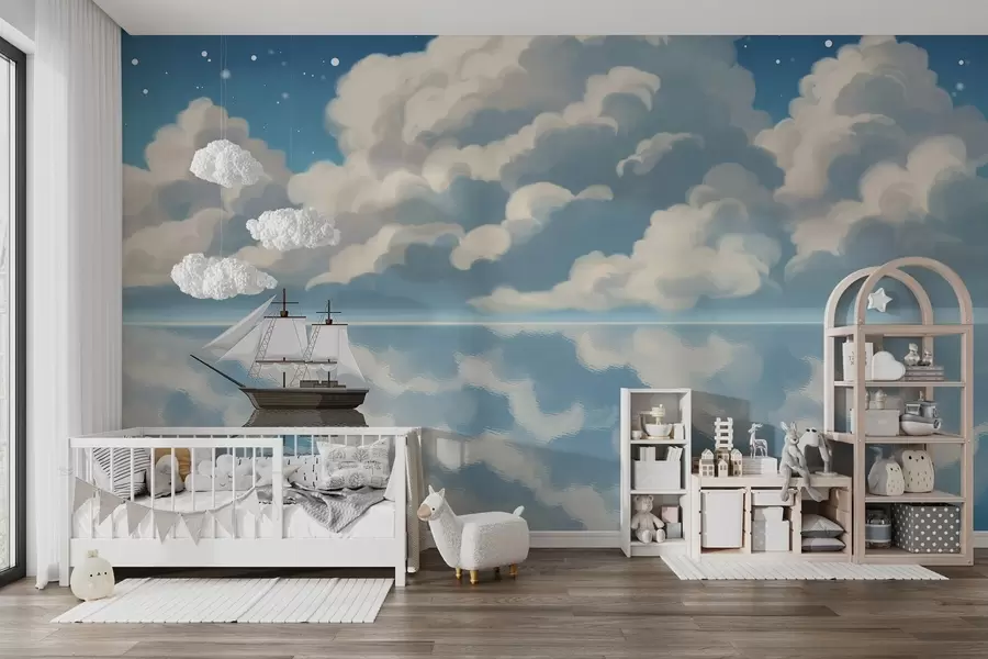 murales Nubes espesas sobre el agua w04996