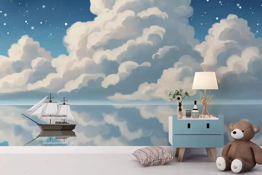 murales Nubes espesas sobre el agua w04996