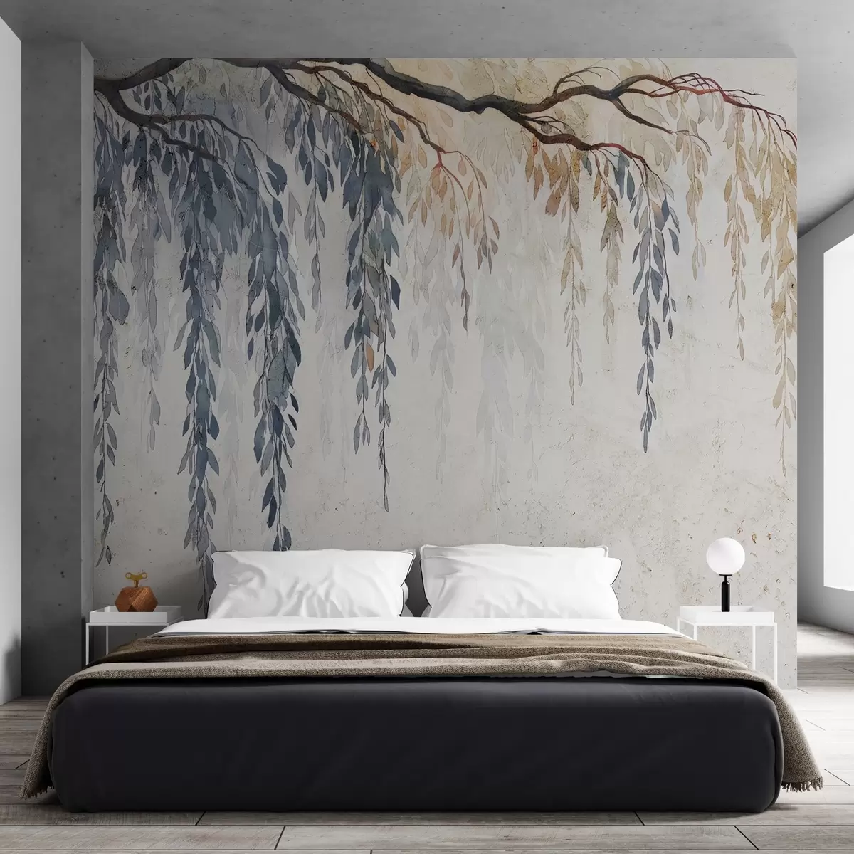 Wall Mural Photo Wallpaper Hanging branch on concrete w04998