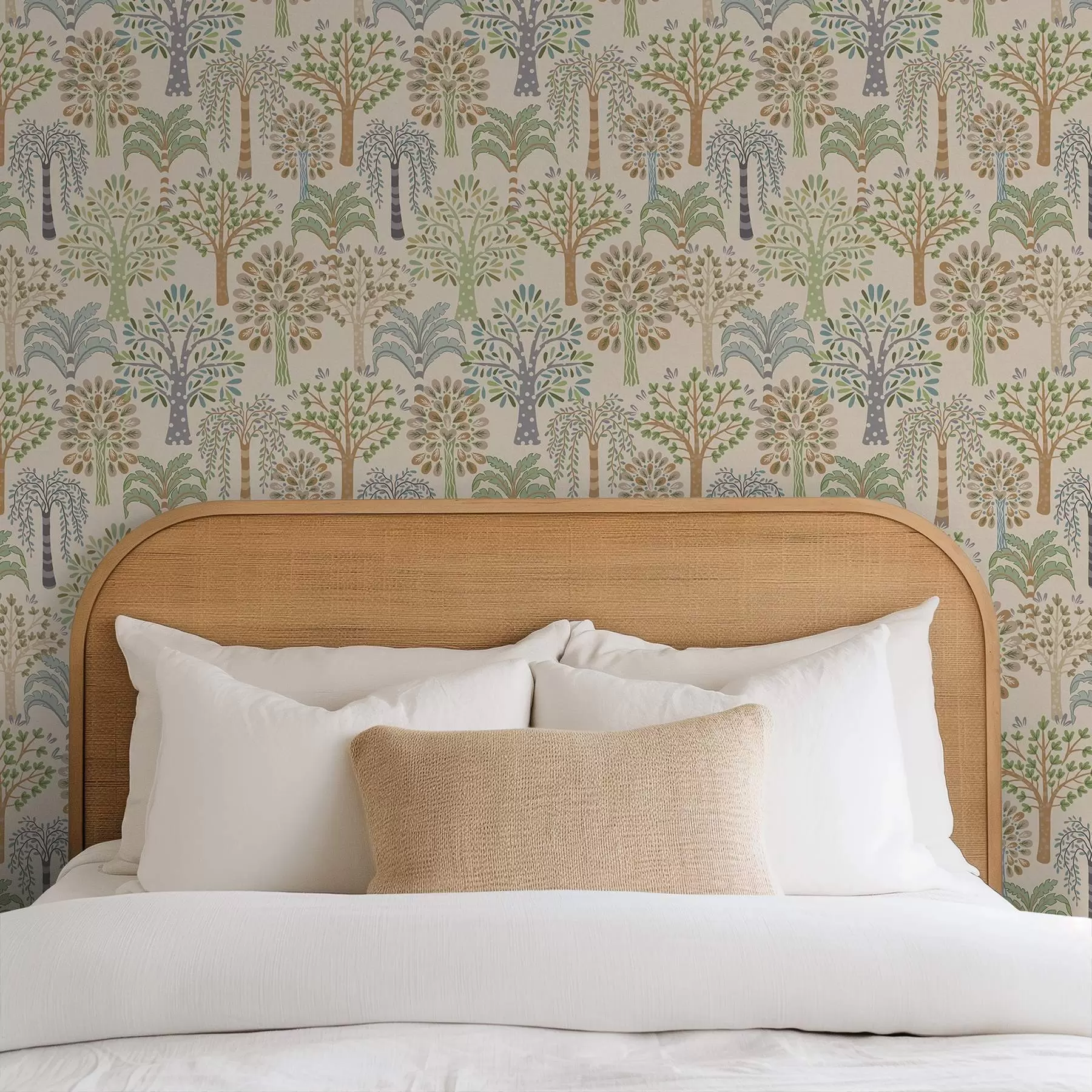 peintures murales Arbres décoratifs dans une palette naturelle douce a00960