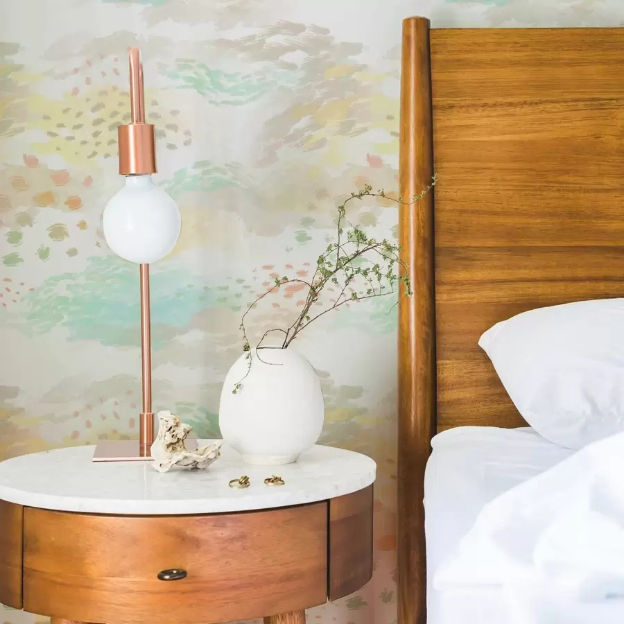 Wall Mural Photo Wallpaper Light pastel brushstrokes on an almost white background a00999