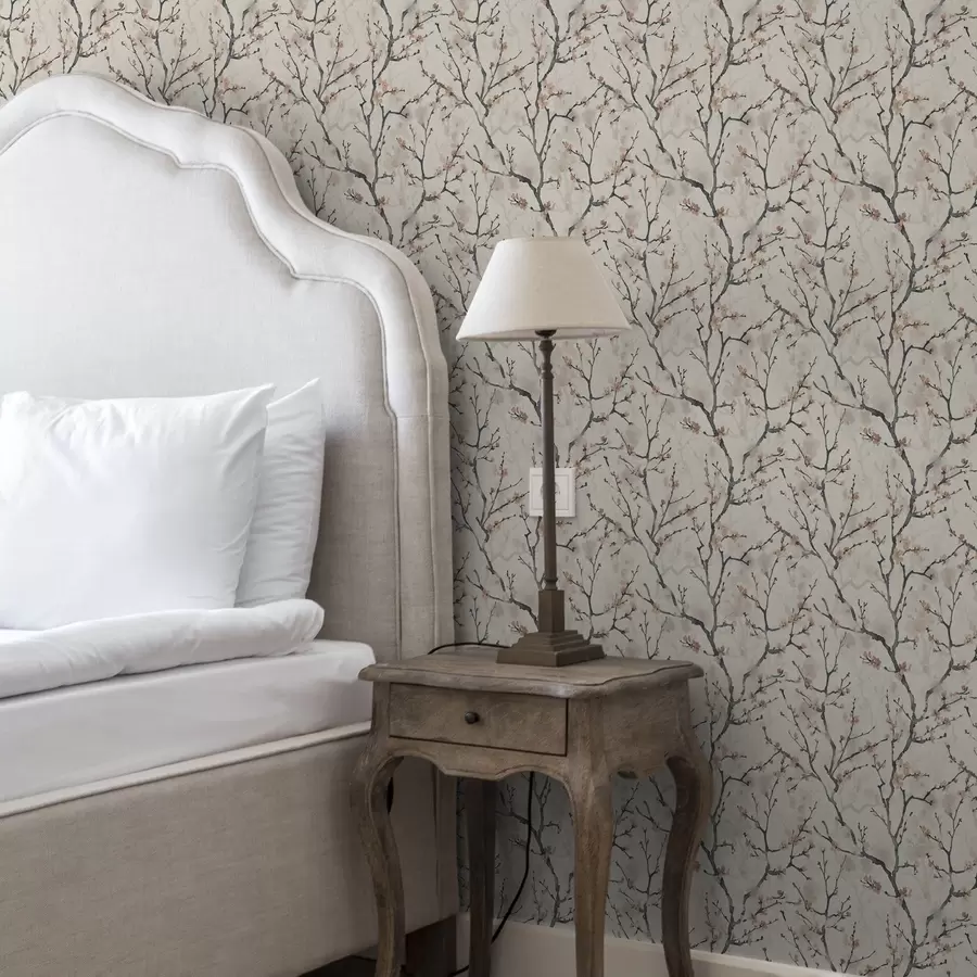 Wall Mural Photo Wallpaper Watercolour sakura branches on a light background a01033