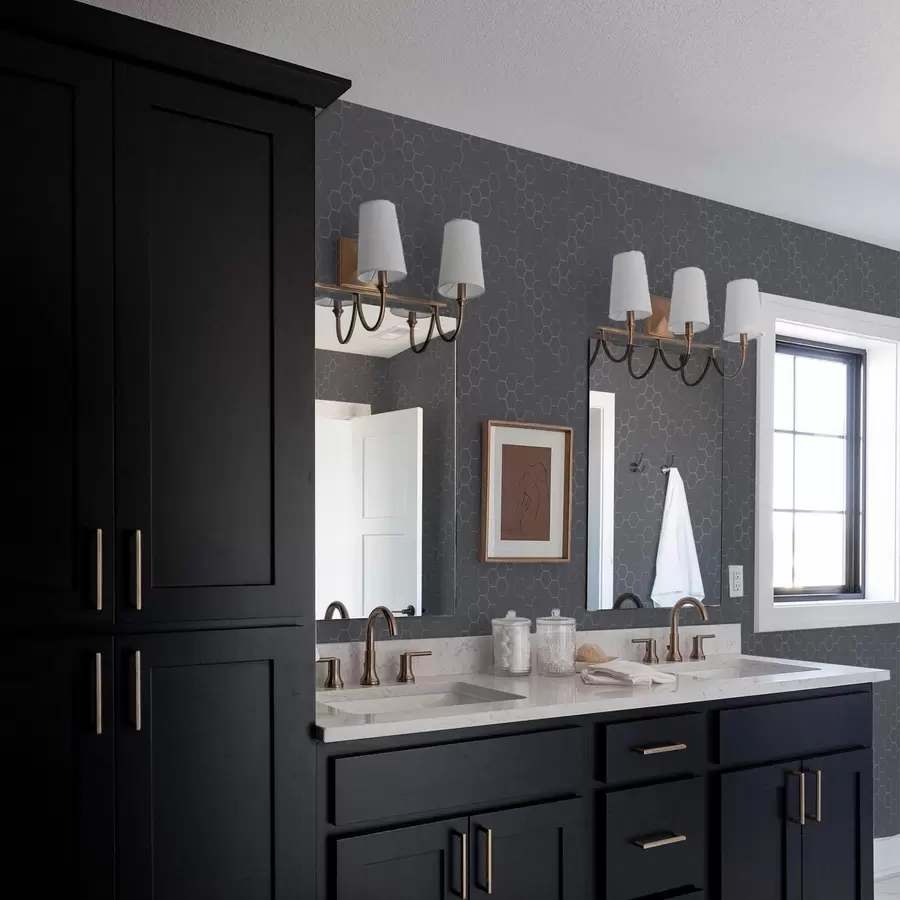 murales Patrón de panal de grafito oscuro con profundidad a01061v1