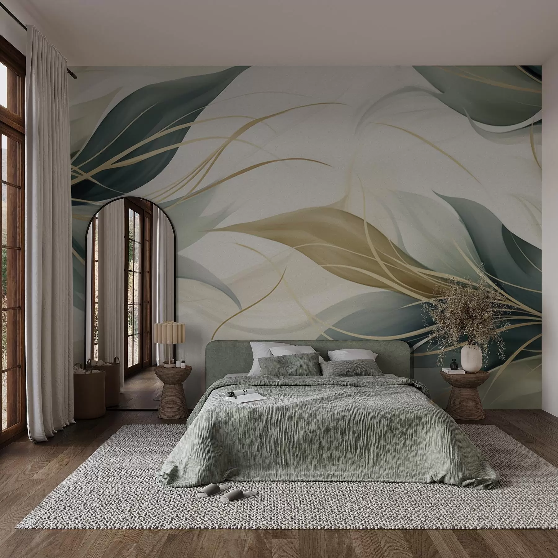 Wall Mural Photo Wallpaper Abstract leaves w04990