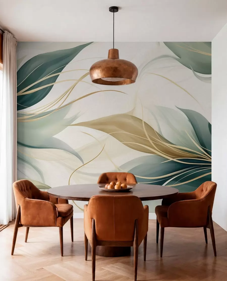 peintures murales Feuilles abstraites w04990