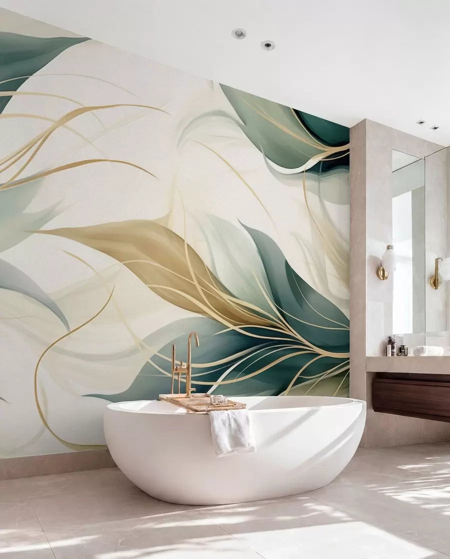wall murals Abstract leaves w04990