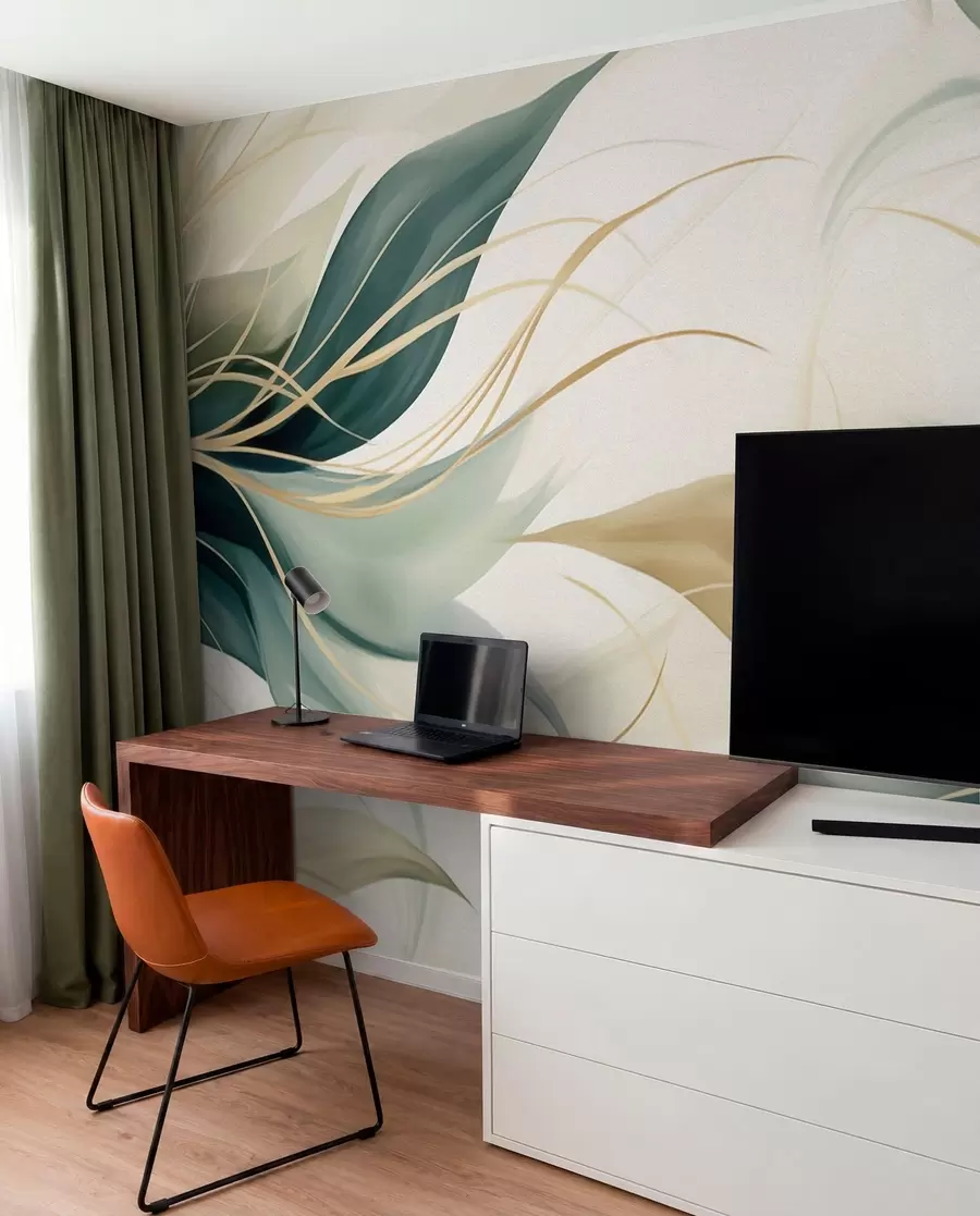 peintures murales Feuilles abstraites w04990