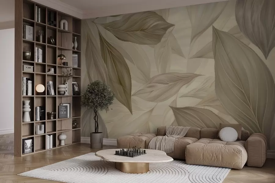 Wall Mural Photo Wallpaper Abstract delicate leaves w04969