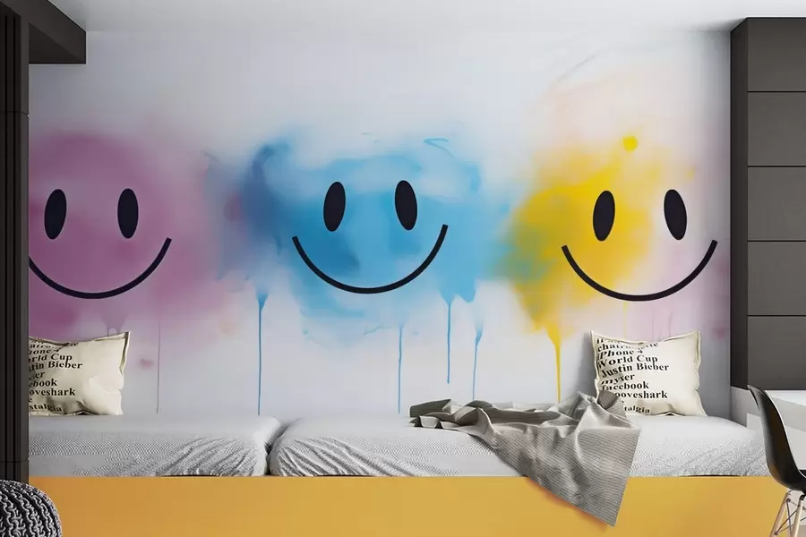 peintures murales Smileys w09600