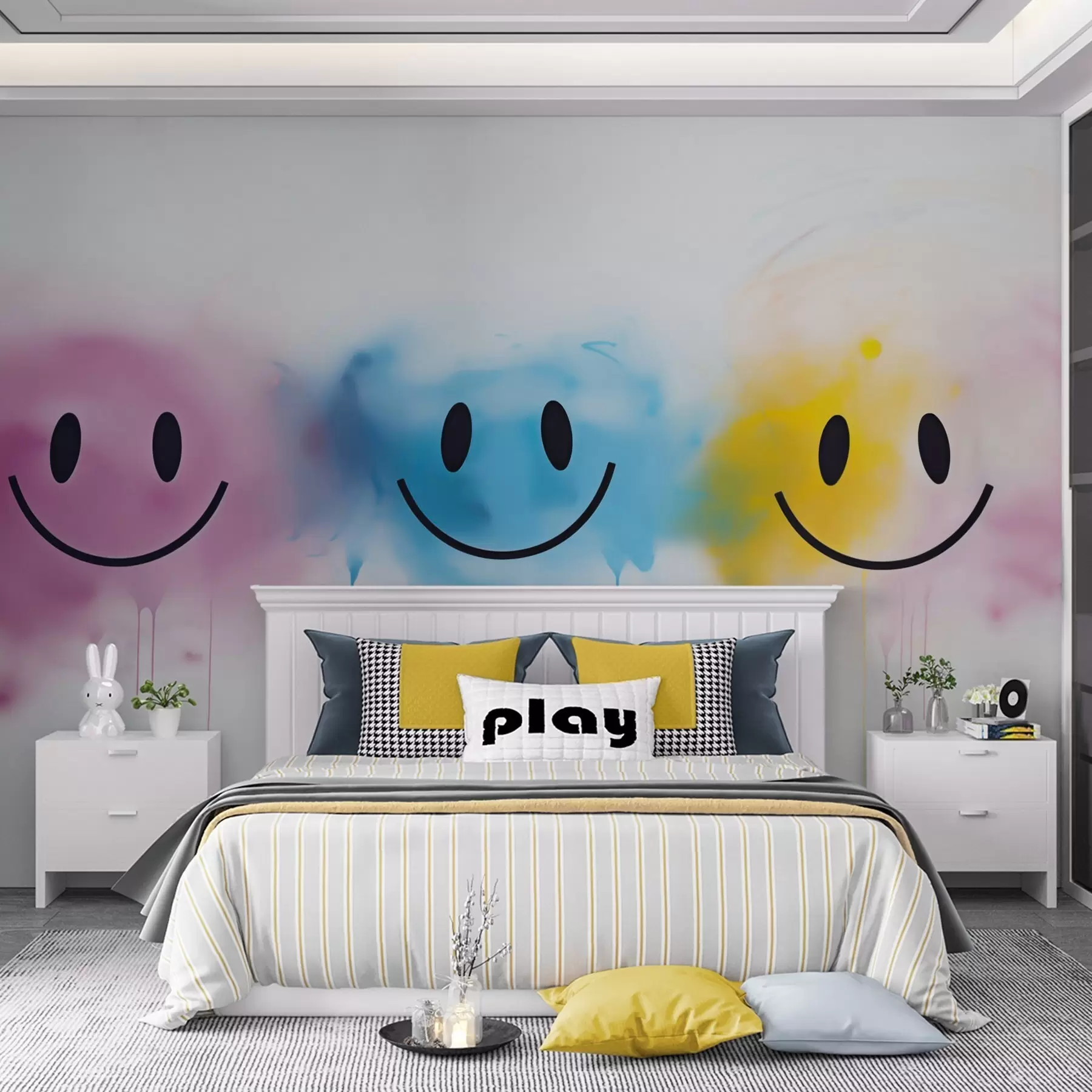 peintures murales Smileys w09600