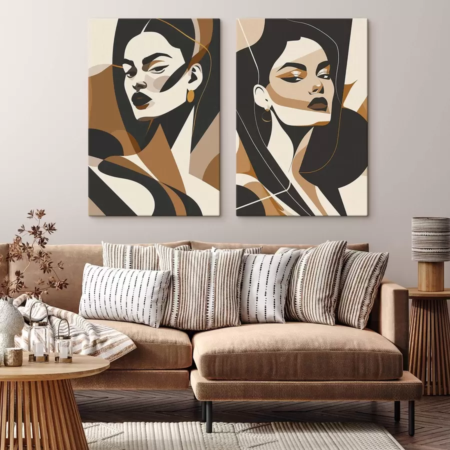 murales Retratos abstractos de mujeres m01075