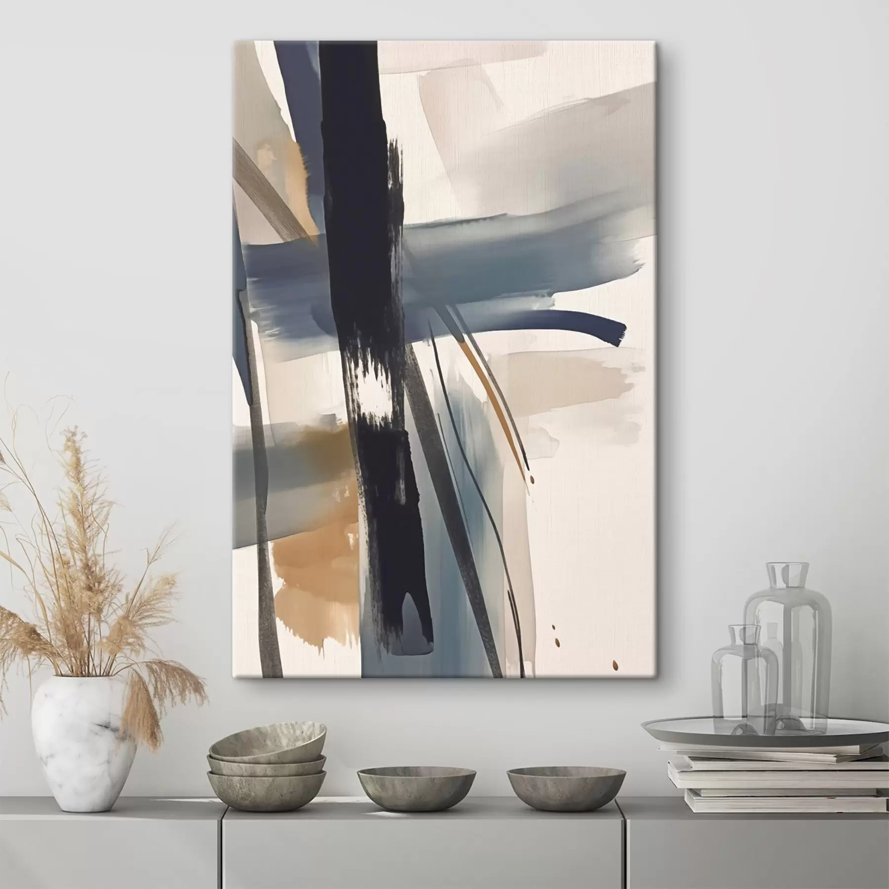 murales Imitación de pinceladas abstractas s46908