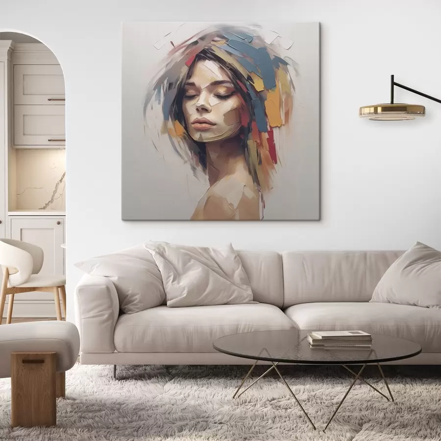 murales Retrato abstracto de una mujer s46917