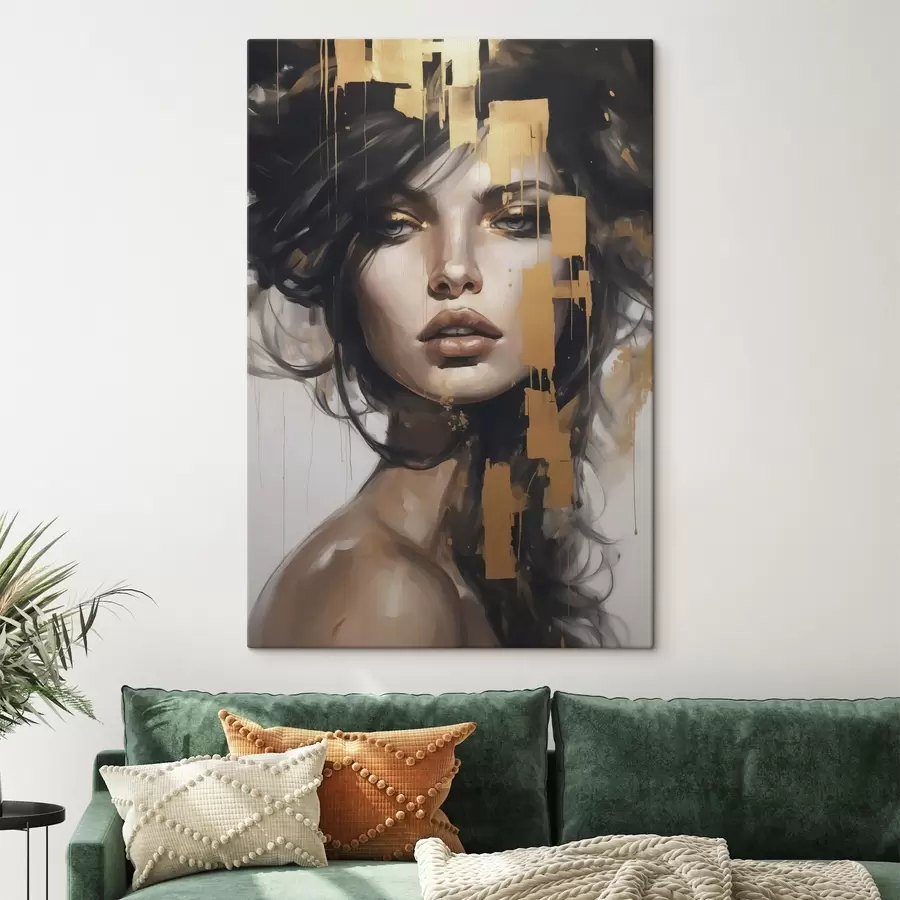 murales Retrato abstracto de una niña s46919