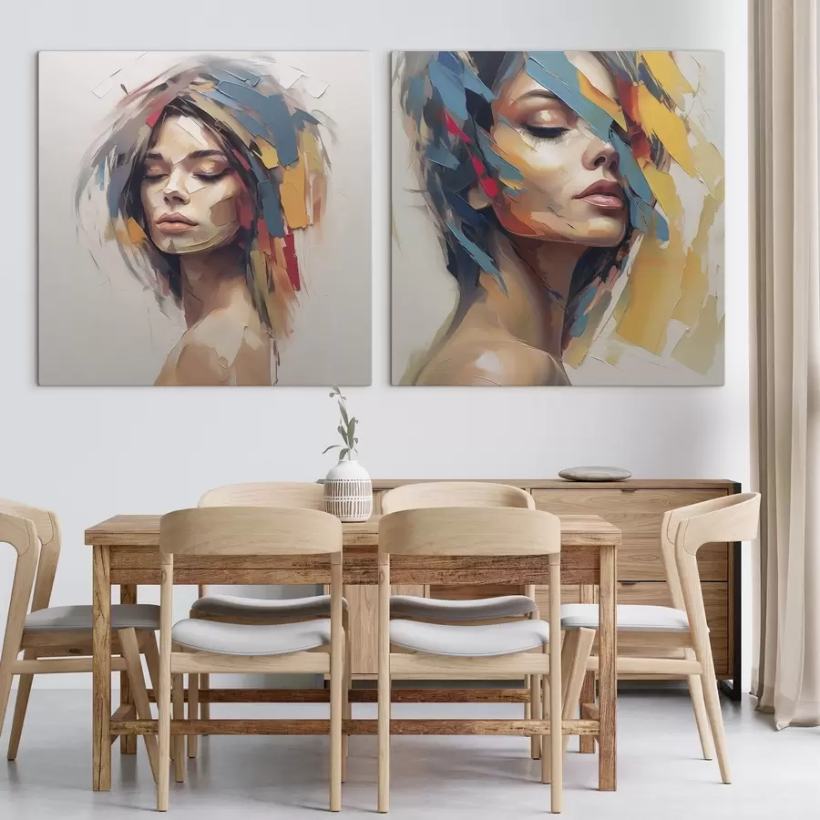 wall murals Abstract portrait of a woman m01081
