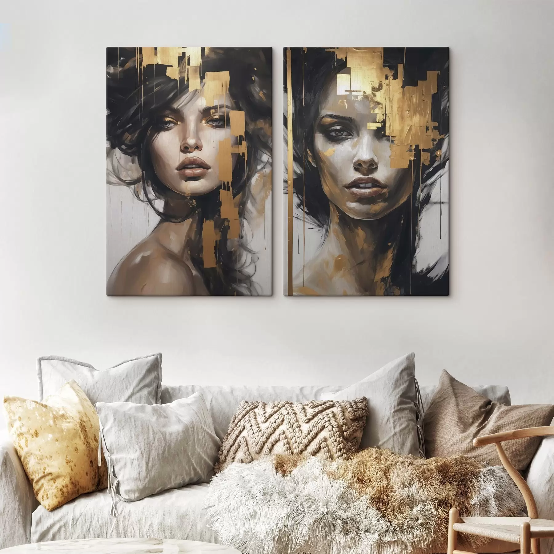 murales Retrato abstracto de una niña m01082