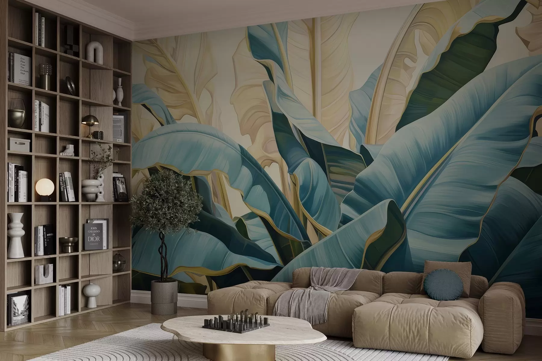 murales Hojas grandes de plátano w05005