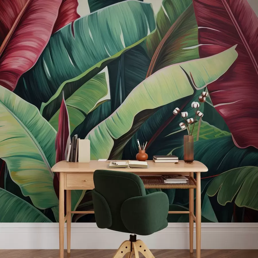 wall murals Exotic Expressive Leaves w05010