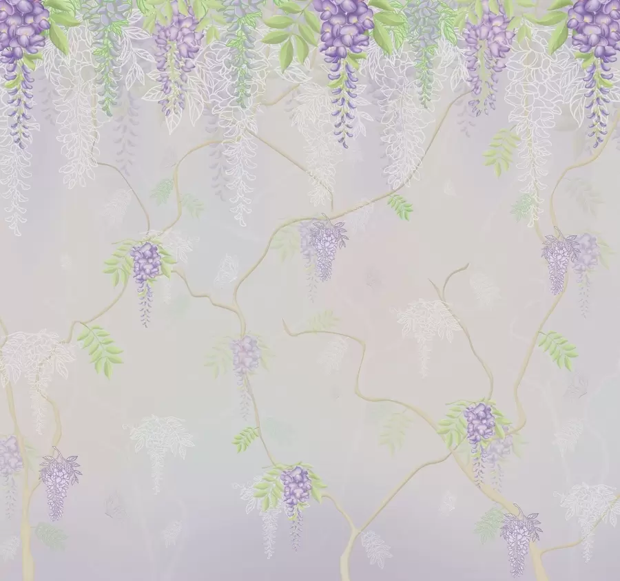 Wall Mural Photo Wallpaper Elegant floral design in pastel hues w01685