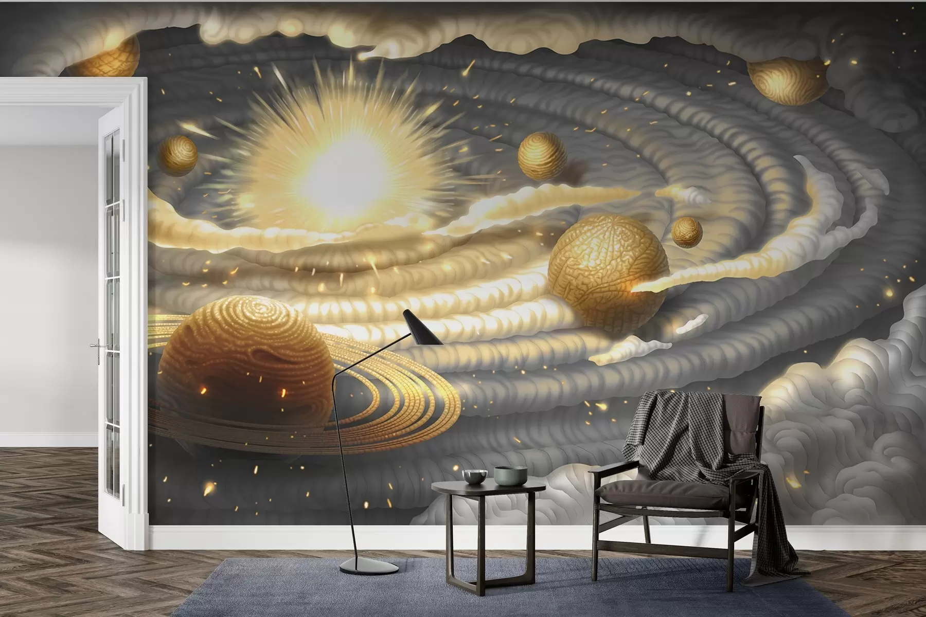 Wall Mural Photo Wallpaper Cosmic dance of celestial bodies w01967