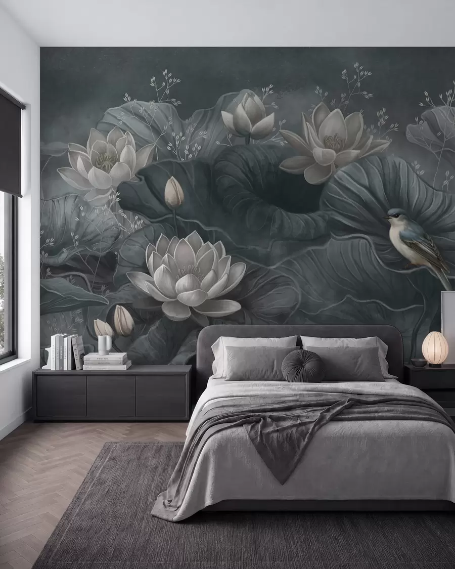 wall murals Serenity among nature's elegant blooms w02407