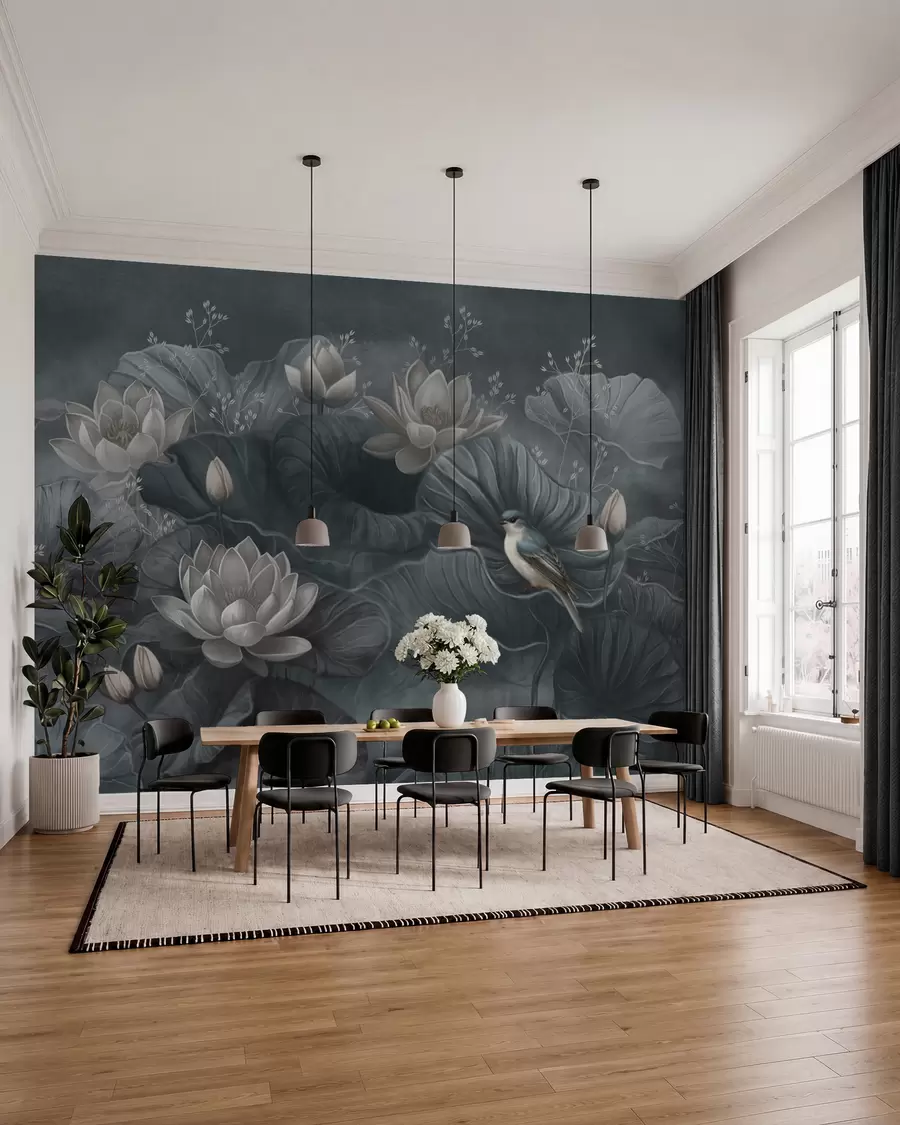 wall murals Serenity among nature's elegant blooms w02407