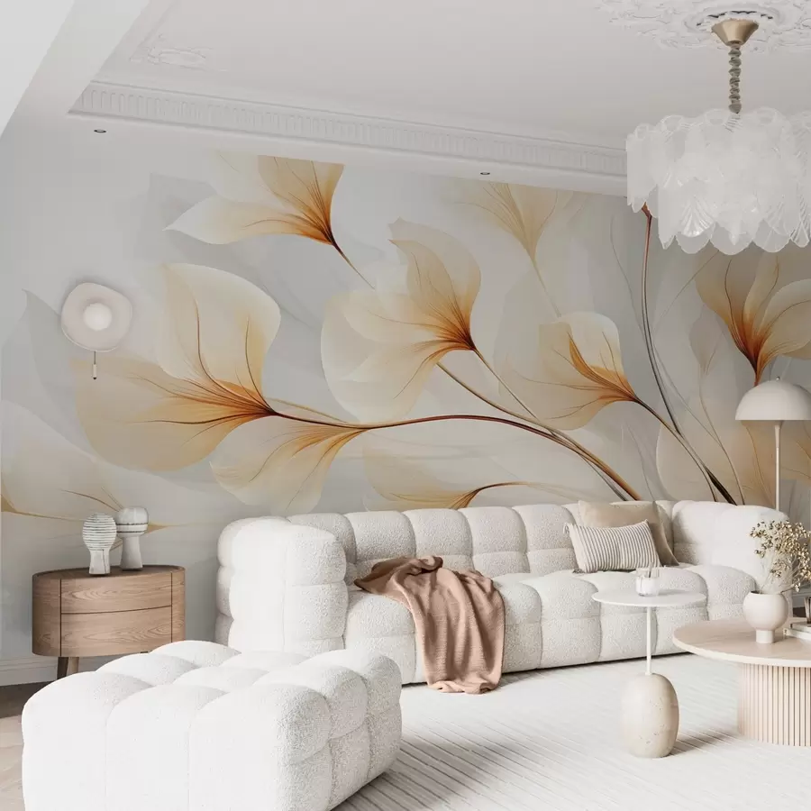 peintures murales Fleurs abstraites w09596