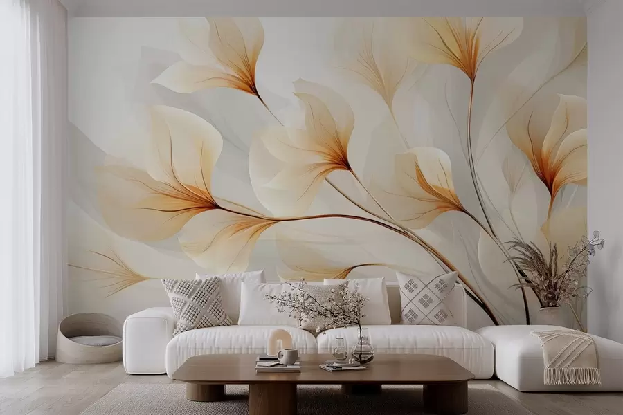 peintures murales Fleurs abstraites w09596