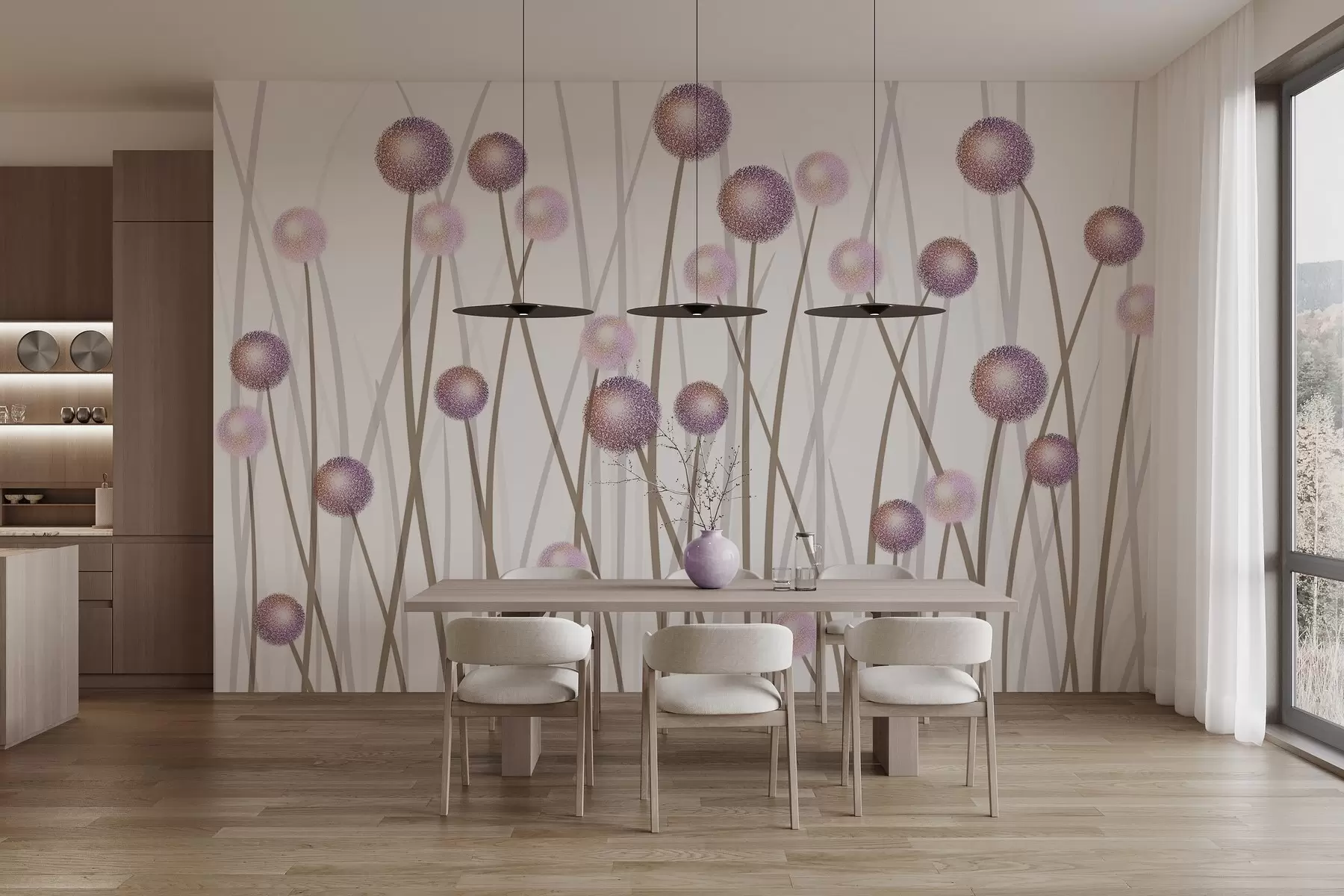 peintures murales Tiges aériennes w04994