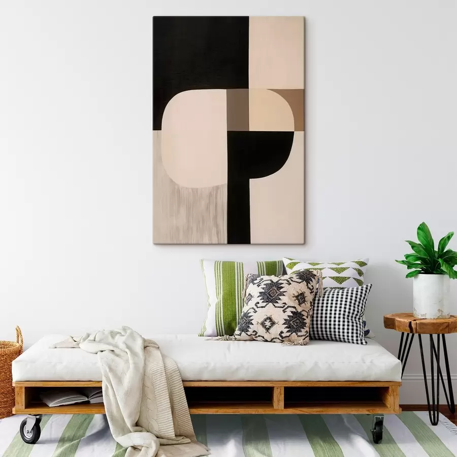 wall murals Monochrome geometric abstraction s46993