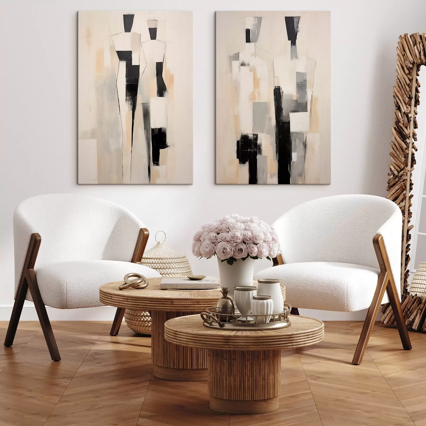 murales pareja abstracta m01111